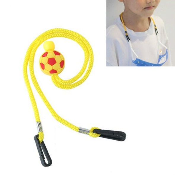 10 PCS Cartoon Football Children Mask Anti-Lost Lanyard Glasses Rope(Yellow)