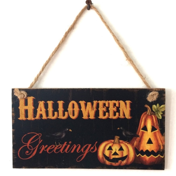 2 PCS  Halloween Ghost Festival Wooden Crafts Listing  Decoration Gift Hanging Board(JM00578)