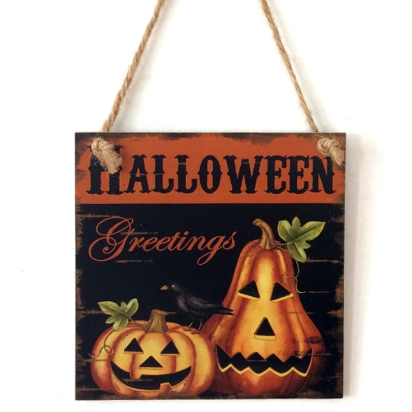 2 PCS  Halloween Ghost Festival Wooden Crafts Listing  Decoration Gift Hanging Board(JM00713)