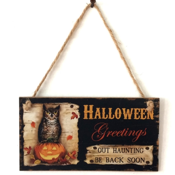 2 PCS  Halloween Ghost Festival Wooden Crafts Listing  Decoration Gift Hanging Board(JM00580)