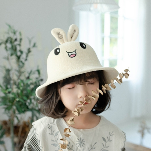 Cartoon Animal Shape Children Hat Autumn and Winter Chenille Knitted Hat Baby Outing Visor Hat, Size: One Size(White Rabbit)