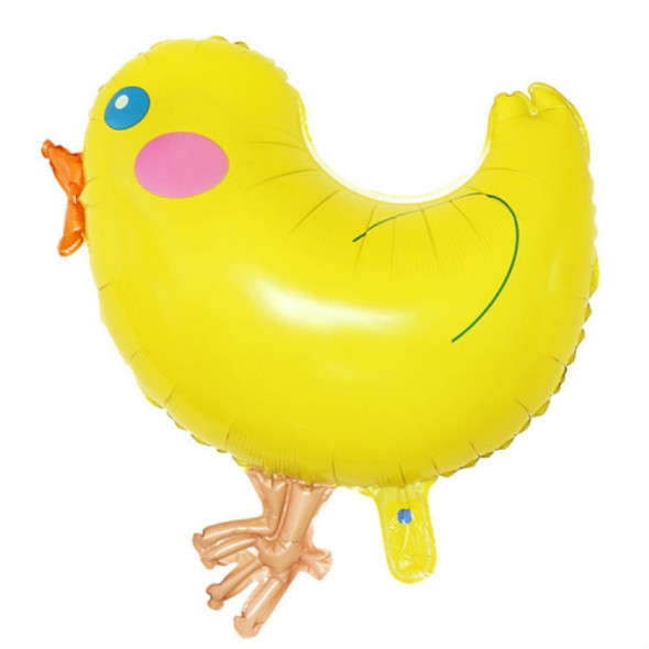 10 PCS Kindergarten Party Decoration Baby Chicken Aluminum Film Balloon(Little Yellow Chicken)