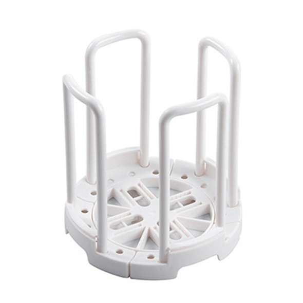 2 PCS Retractable Drain Dish Rack Household Detachable Kitchen Bowl Cup Storage Rack(White)