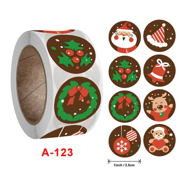 10 PCS Christmas Decoration Gift Series Stickers Label, Size: 2.5cm / 1inch(A-123)