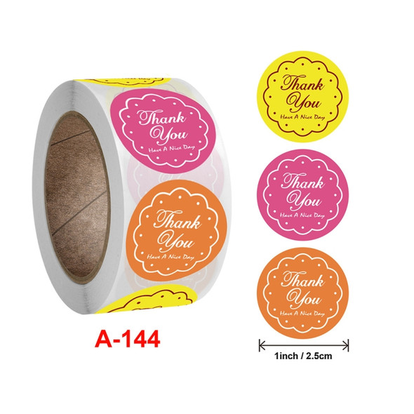 10 PCS Thank You Sticker Gift Decoration Label, Size: 2.5cm / 1inch(A-144)