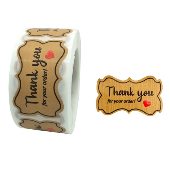 Thank You Sticker Seal Sticker Gift Decoration Label, Size: 3x5cm(A-88)