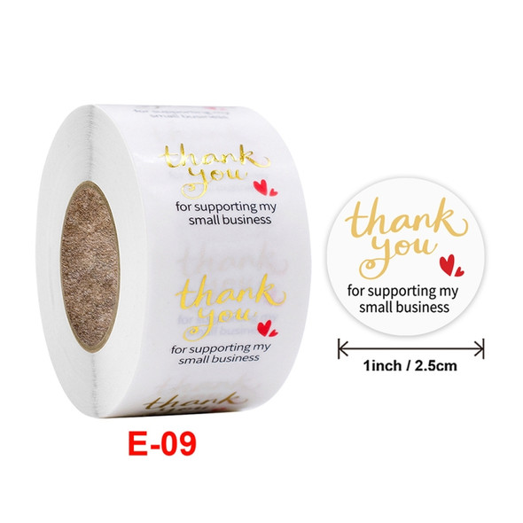 3 PCS Transparent Gilding Thank You Baking Sticker Envelope Sealing Sticker Gift Decoration Label, Size: 2.5cm / 1inch(E-09)