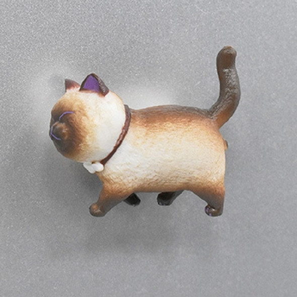 Creative Cartoon Cat Magnet Refrigerator Message Magnet, Size:Medium 4 × 4.5 cm, Style:Brown Cat