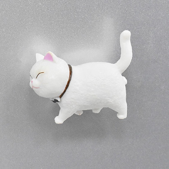 Creative Cartoon Cat Magnet Refrigerator Message Magnet, Size:Medium 4 × 4.5 cm, Style:White Cat