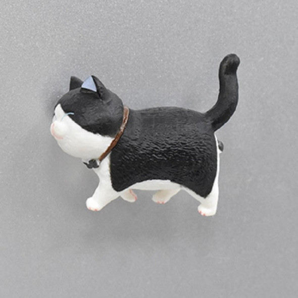Creative Cartoon Cat Magnet Refrigerator Message Magnet, Size:Medium 4 × 4.5 cm, Style:Black White Cat