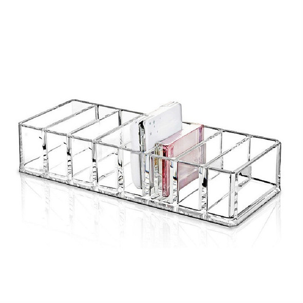 2 PCS Acrylic Lipstick Shelf Powder Storage Box Transparent Eyeshadow Makeup Shelf Makeup Box(Transparent)