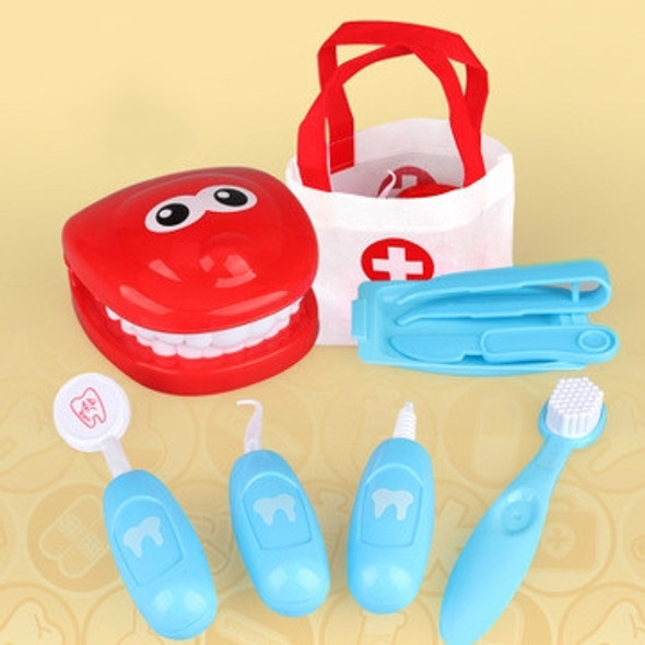 9 PCS / Set Pretend Play Toy Dentist kit Educational Role Play Simulation Learing Toys for Children Kids(Blue)