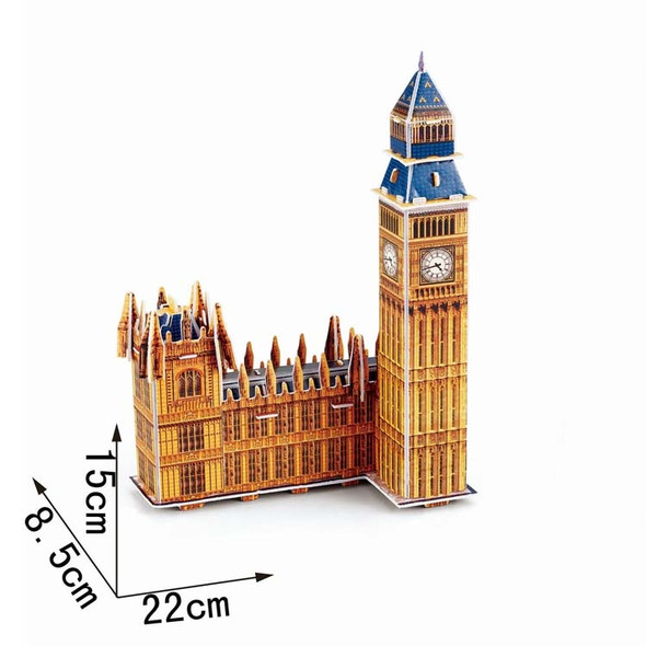 3 PCS 3D Puzzle Mini World Building Model Children Assembling Intellectual Toys(Big Ben)