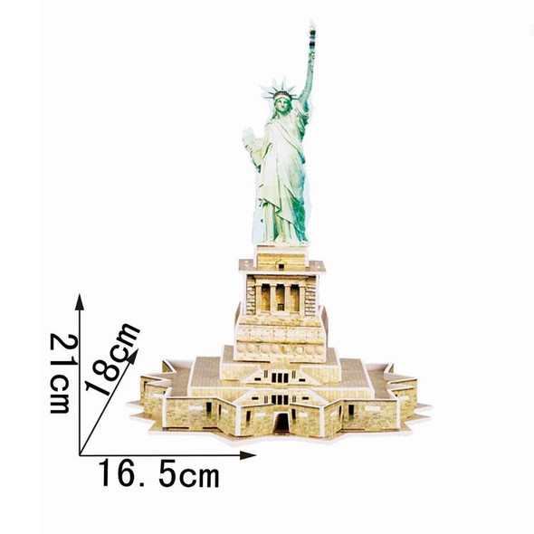 3 PCS 3D Puzzle Mini World Building Model Children Assembling Intellectual Toys(Statue of Liberty)