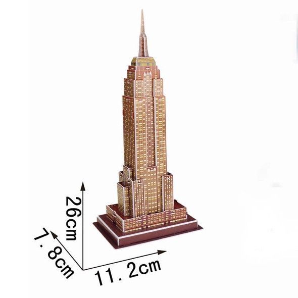 3 PCS 3D Puzzle Mini World Building Model Children Assembling Intellectual Toys(Empire State Building)