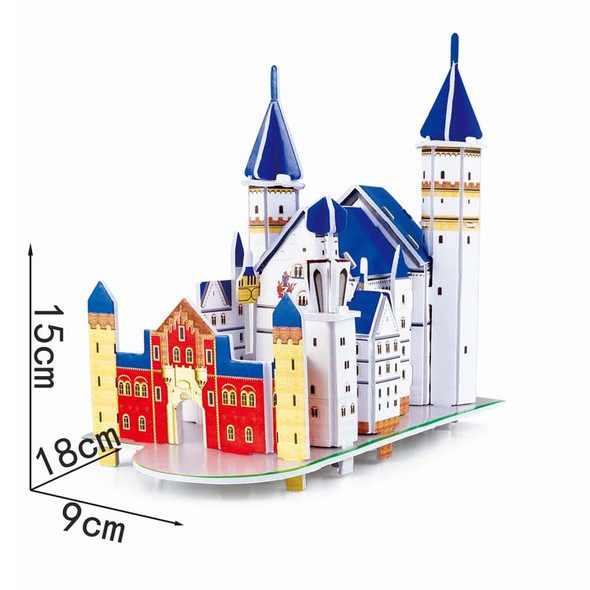 3 PCS 3D Puzzle Mini World Building Model Children Assembling Intellectual Toys(Neuschwanstein)