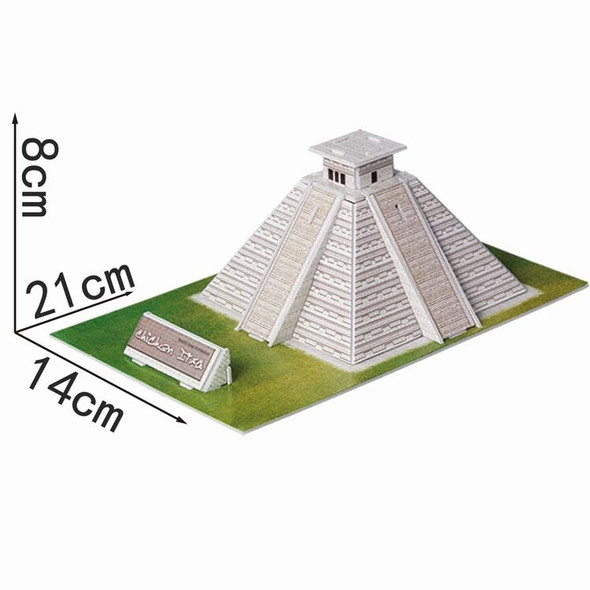 3 PCS 3D Puzzle Mini World Building Model Children Assembling Intellectual Toys(Mayan Pyramid)