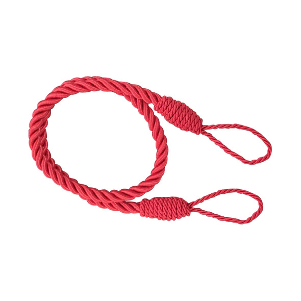 2 Pairs Hand-wound Curtain Straps Curtain Rope Curtain Tassels Straps(Red)