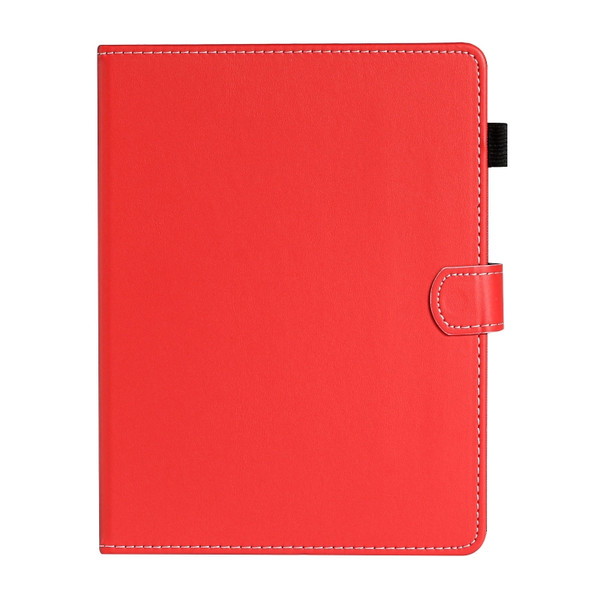 For 7 inch Universal Solid Color Horizontal Flip Leather Case with Card Slots & Holder & Pen Slot(Red)