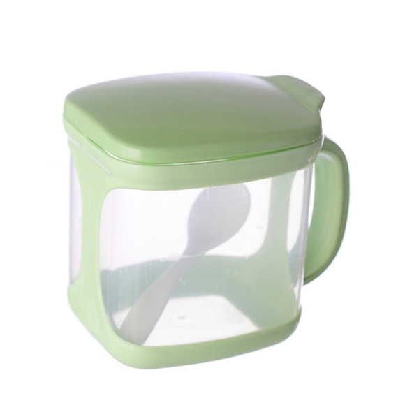 Plastic Seasoning Box Multi-purpose Combination Seasoning Rack Kitchen Supplies, Style:One Grid(Apple Green)