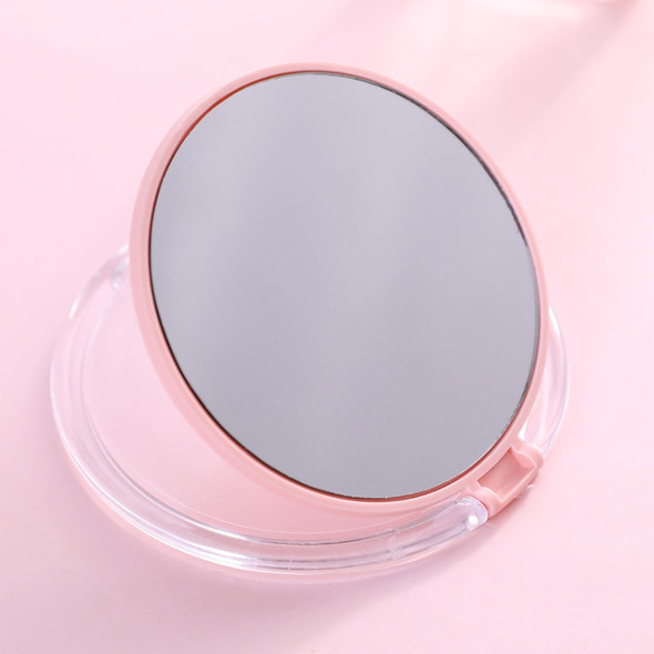 2 PCS Cute Mini Plain Makeup Mirror(Pink)