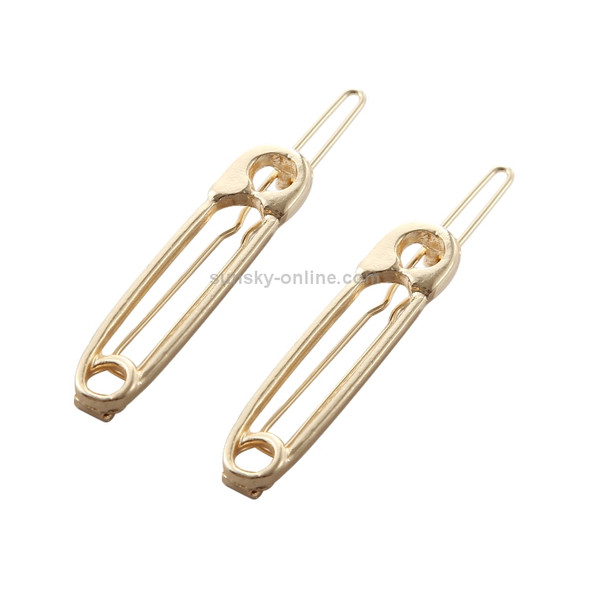 3 PCS Women Fashion Paperclip Hair Clips Metal Minimalist Personality Hairpin(Gold)