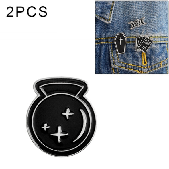 2 PCS Brooch Dark Series Punk Black Retro Brooch Pin(XZ1153)