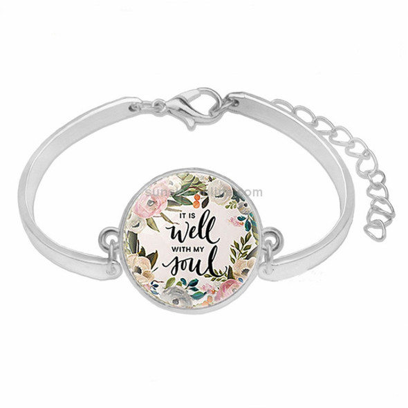 10 PCS Fashion Bible Scriptures Glass Dome Bracelet(009-5)