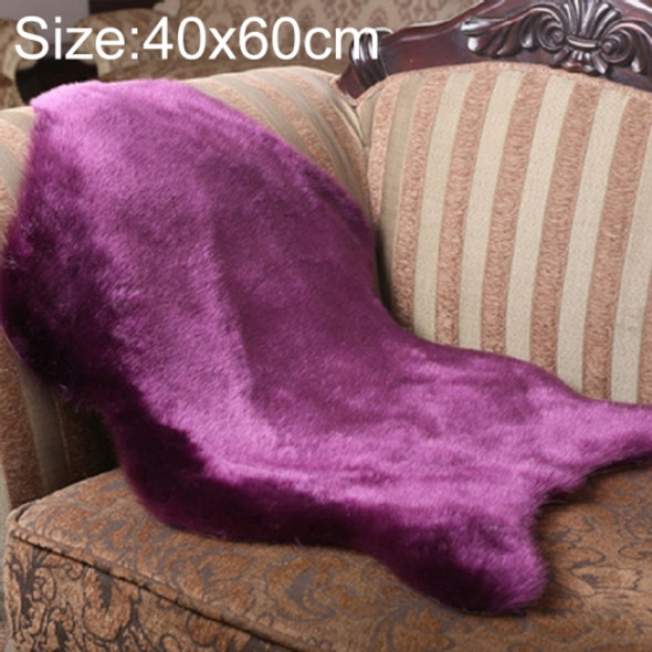 Imitation Wool Soft Home Living Room Carpet Sofa Cushion Mats, Size:40x60cm(Purple)