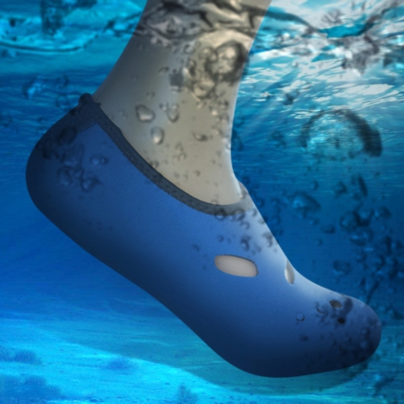 Comfortable and anti-slip 3MM swimming diving socks breathable water to swim the beach socks Size:L (38-39)(Blue)