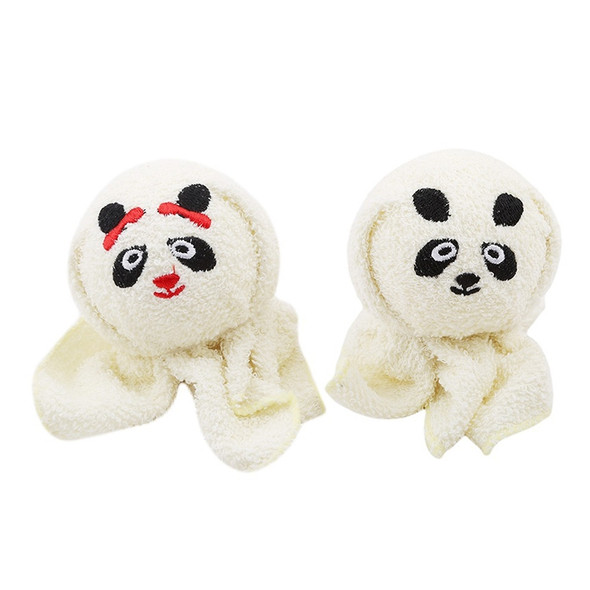 Cute Animal Compressed Travel Towel Set Gift Set With Embroidery Cotton Towels Bath Set Couple Wear(Bear)