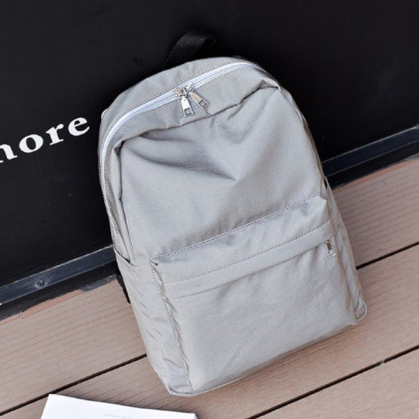 Multi-function Leisure Fashion Nylon Double Shoulders Bag Backpack (Grey)