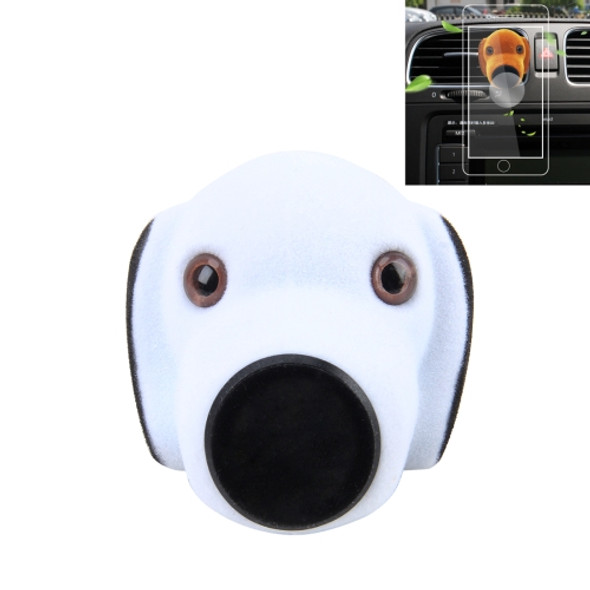 Car Cartoon Diffuser Air Freshener Perfume Vent Clip Styling Magnetic Support Phone Holder (White)