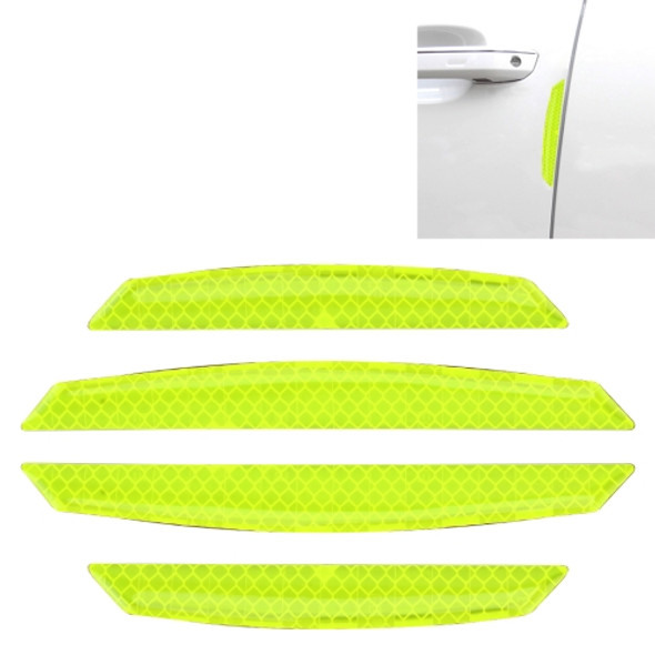 4 PCS Universal Car Door Anti-collision Strip Protection Guards Trims Stickers (Green)