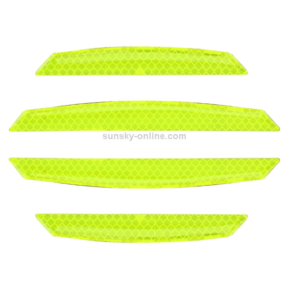 4 PCS Universal Car Door Anti-collision Strip Protection Guards Trims Stickers (Green)