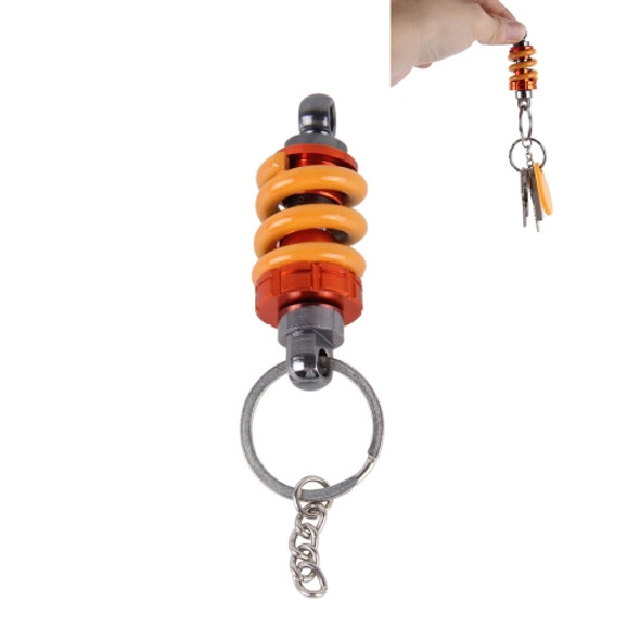 Car Metal Key Holder With Orange + Yellow Adoreable Car Shock Absorber Shape Decoration