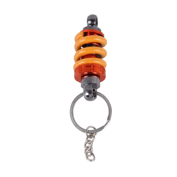 Car Metal Key Holder With Orange + Yellow Adoreable Car Shock Absorber Shape Decoration