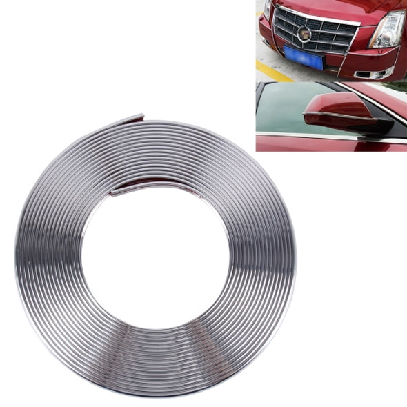 2m High Quality Car Headlight External Frame Decorative Strip Car Wheel Hub Trim Mouldings Shining Decoration Strip Automobile Network Decorative Strip(Silver)