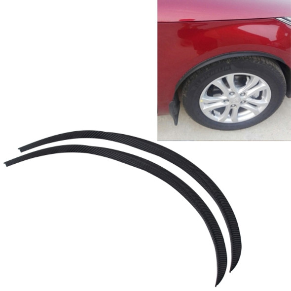 2 PCS 54cm Car Stickers Rubber Large Round Arc Strips Universal Fender Flares Wheel Eyebrow Decal Sticker Eyebrow Car-covers Black Striped Round Arc Strips