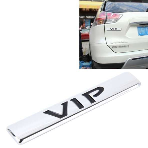 Auto VIP Sticker  VIP Label Car Stickers 3D Metal Fashion VIP Logo Car Stickers,Size:9.5*1.5cm(Silver)