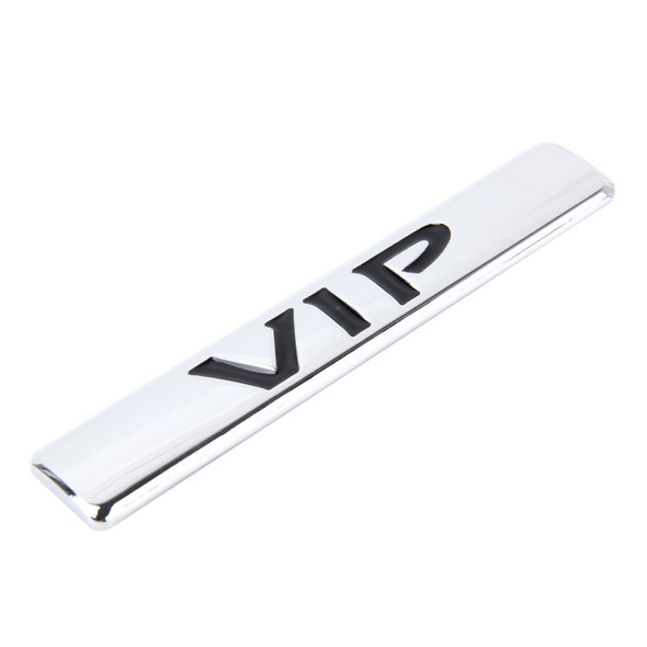 Auto VIP Sticker  VIP Label Car Stickers 3D Metal Fashion VIP Logo Car Stickers,Size:9.5*1.5cm(Silver)