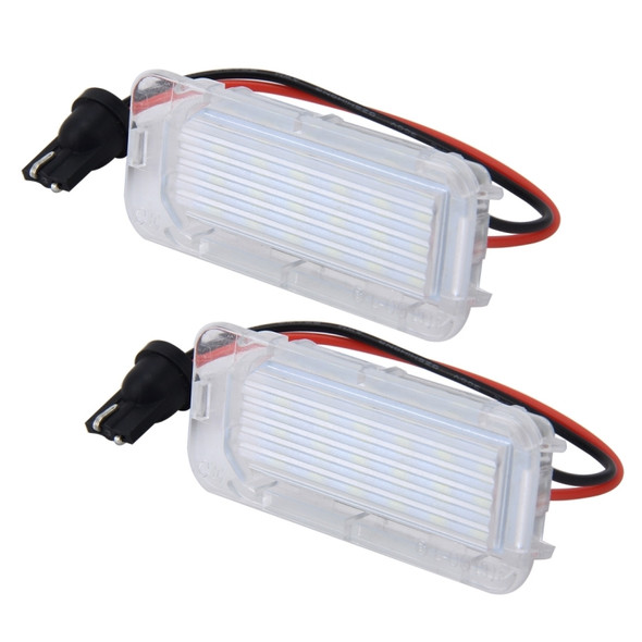 2 PCS License Plate Light with 18  SMD-3528 Lamps for Ford,2W 120LM,6000K, DC12V(White Light)