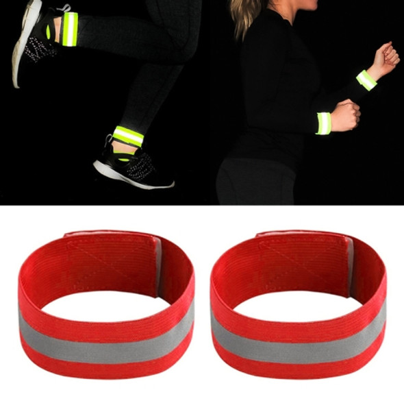 Reflective Band Outdoor Sports Running Cycling Night Warning Wrist Band (Red)