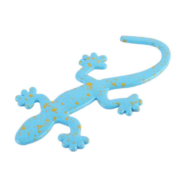 Gecko Shape Metal Car Decorative Sticker (Dark Blue + Baby Blue)