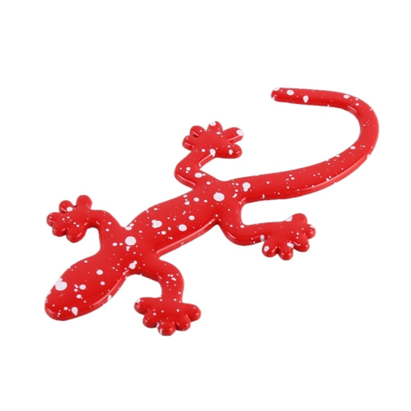 Gecko Shape Metal Car Decorative Sticker (Red)