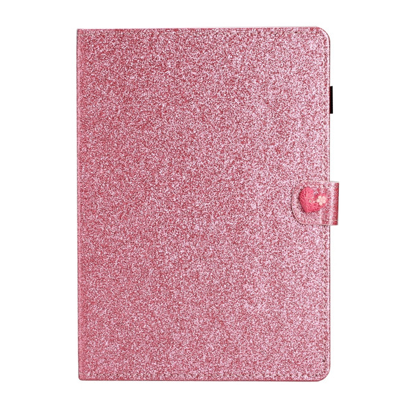 For Amazon Kindle Youth Edition Love Buckle Glitter Horizontal Flip Leather Case with Holder & Card Slots(Pink)