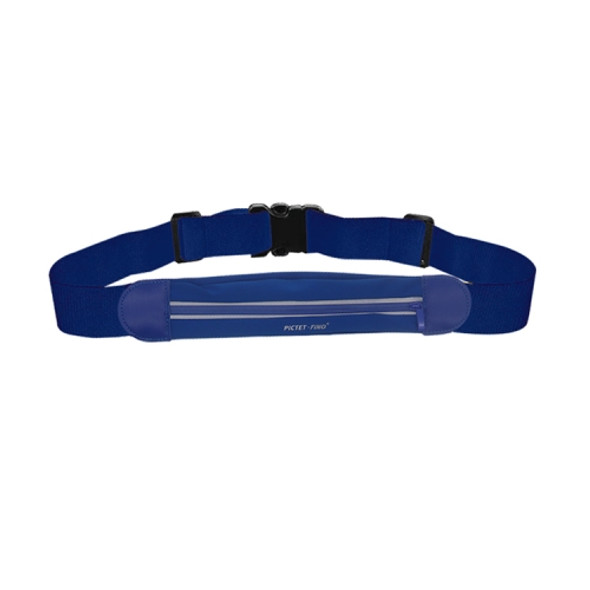 PICTET FINO RH75 Nylon Lycra Fabric Single Pockets Sports Waist Bag, Suitable for Waist Circumference: 60-90cm (Blue)