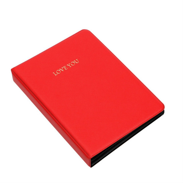 LOVEYOU Words Cover Standard Mini Photo Album Book, Specification:5 inch 32 Sheets(Red)