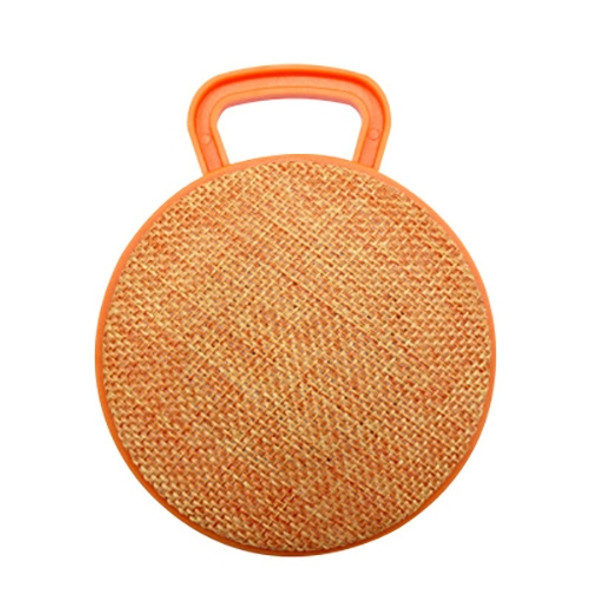 A01L Cloth Texture Round Portable Mini Bluetooth Speaker, Support Hands-free Call & TF Card(Orange)