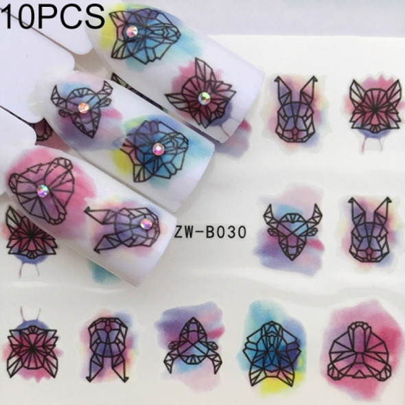 10 PCS Dandelion Nail Art Water Decals Transfer Sticker Manicure Nail Decoration(B030)